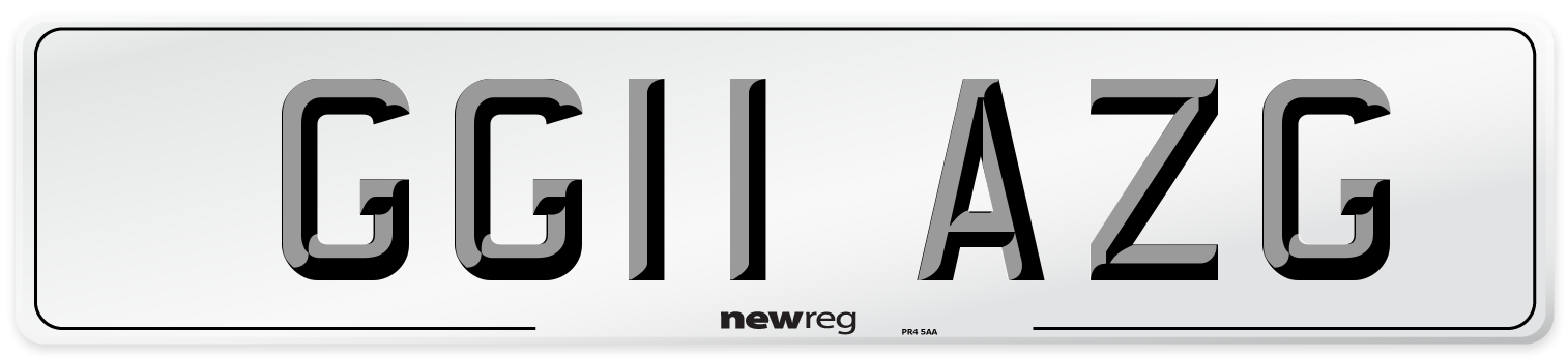 GG11 AZG Number Plate from New Reg